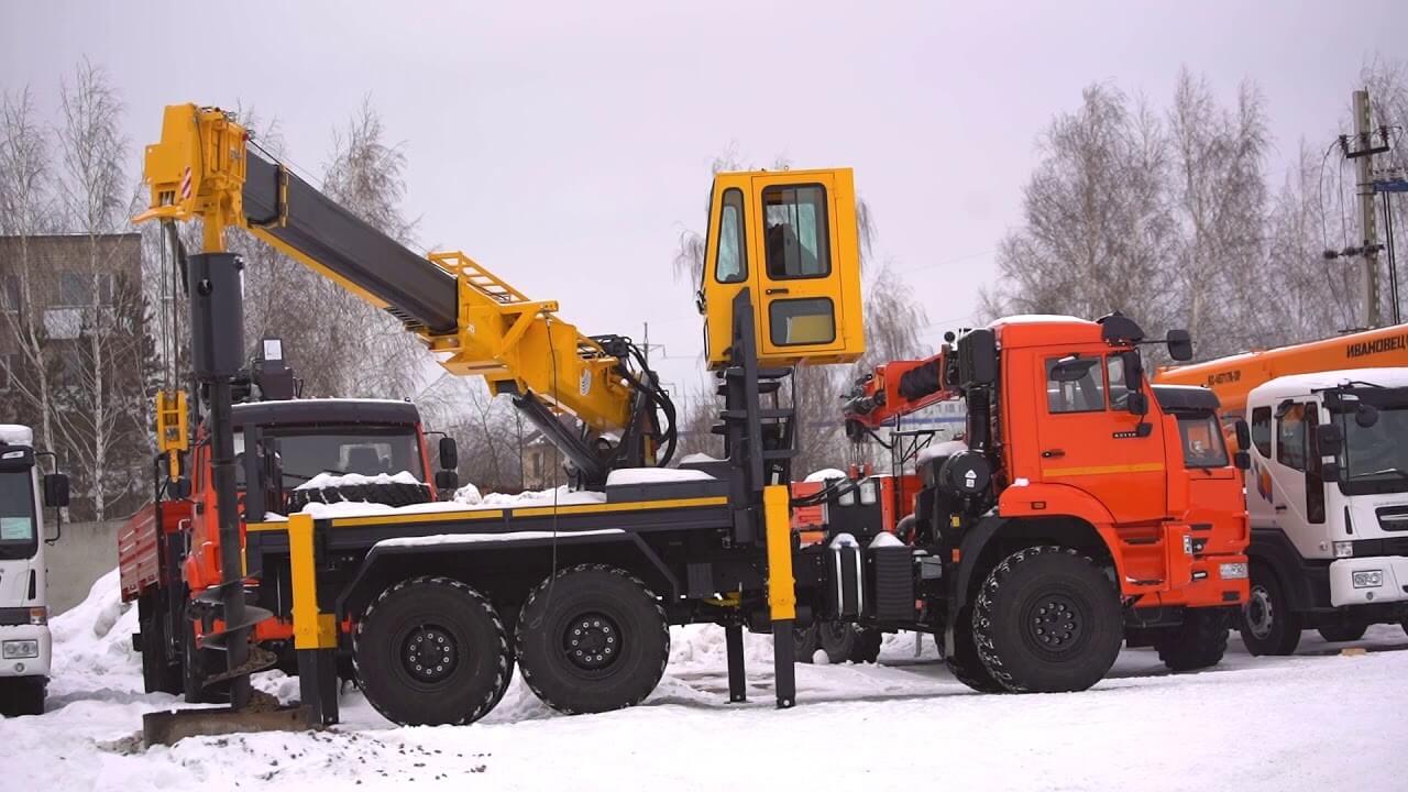 КАМАЗ 43118 с КМУ TECSIL D700 с буром - ООО «Технотрак»